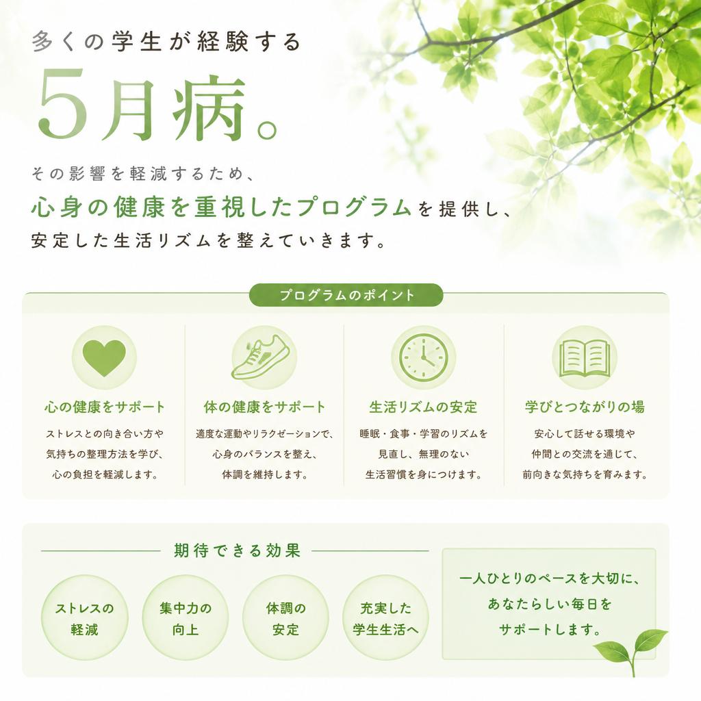 5月病を乗り越えるためのサポート