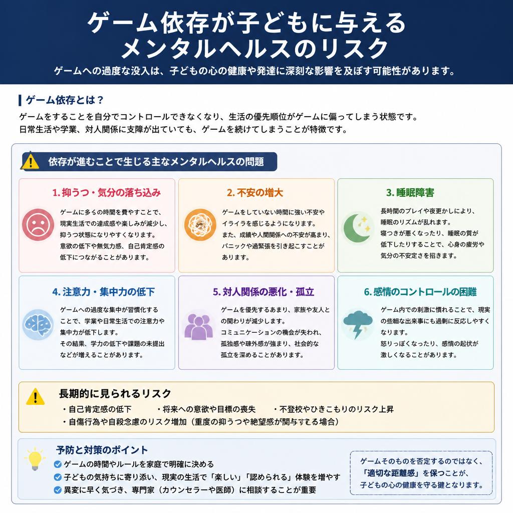 ゲームの影響とメンタルヘルス
