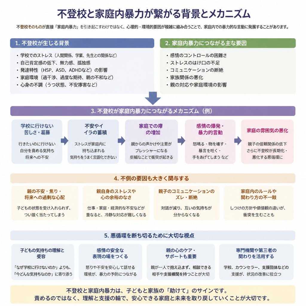 不登校と家庭内暴力の関係